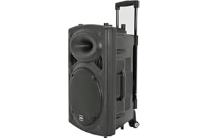 Qtx 200 W Portable Trolley PA Sound Speaker System with Wireless Microphone