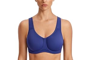 SYROKAN Femme Soutien-Gorge de Sport à Armatures Maintien Maximal Grande Taille