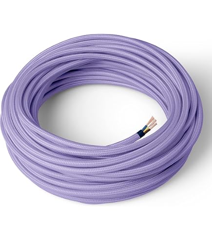 Amarcords Textilkabel 'Zitrone' – 5 M, Rund, Seide, 2x0,75 Mm², Für Lampen & Kronleuchter