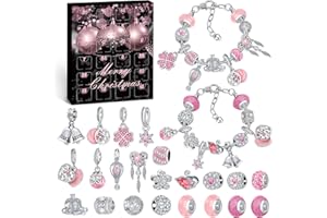Hymarvo Calendario Adviento 2025 Joyas Mujer Niñas, Calendario de Adviento Bisuteria Kinder Adolescentes Mujer, Kit para Hacer Pulseras Manualidades Regalo DIY Calendario Adviento Pulseras Regalo Niña