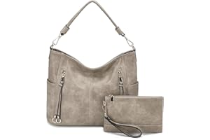 Chase Chic Bolsos de Mujer Hobo, Bolsos Bandolera Bolsos Tote Bolsos de hombro Grande PU Cuero Monedero Carteras 2pcs Set