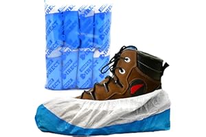 40x Blue/White Heavy Duty Overshoes | Reusable and Disposable Overshoes | Long-Lasting, Waterproof and Slip Resistant | Simply Direct Brand