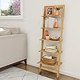Lavish Home 5 Tier Bookcase Decorative Oak Effect