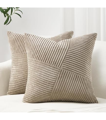 Fancy Homi Kissenbezug Aus Kunstleder – Wasserdicht, Handgenäht, 40x60 Cm In Taupe