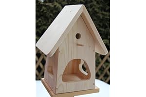 HOLZ UND GARTENTRENDS Decorative Nesting Box (NB2) with Bird Feeder for Building Yourself Kit, Bird House, Bird House, Cleanest Processing, Bird House, Garden Decoration