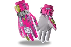 Tofern - Guanti invernali per bambini, antivento, isolanti, caldi, simpatici guanti da neve idrorepellenti, per bambini e bambine