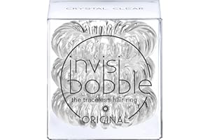 Invisibobble Crystal Clear - Gomas del pelo invisibles y versátiles - 3 Unidades (Paquete de 1) - Transparente - 12 gramos - Anillo para el cabello invisible