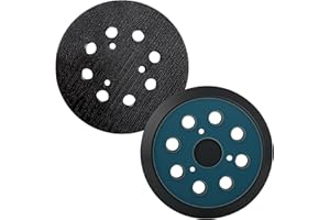 SOLRYN 2 Piezas Plato de Lija de 125 mm 8 Almohadillas Repuesto de Velcro para BO5010/5030/5031/5041 DW420/DW421, 5 Pulgadas 8 Agujeros Almohadilla para Lijadora