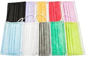 MARARDI Masques Hygiéniques pour Enfants [Pack 30 Pièces] Approuvée Haute Filtration avec Pince-Nez Pliage Réglable [Non Réutilisable] Jetable 3 Couches