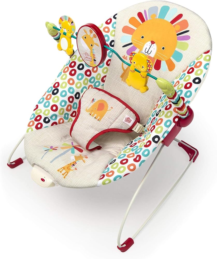 Bright Starts Taşınabilir Ana Kucağı Yatıştırıcı Titreşimli Çıkarılabilir Oyuncak Barlı Bebek Koltuğu, 0-6 Ay 0-9 kg (Eğlenceli Fırıldaklar)
