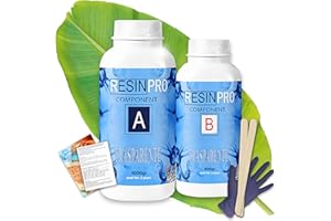 Resin Pro Epoxy Resin, 1.76 L Crystal Clear Epoxy Resin And Hardener Kit For Craft, Artwork, Jewellery Making, Table, Art Creations - Easy Ratio Resins - Heat Resistant (1.6 Kg)