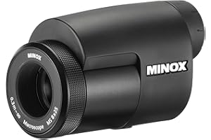 MINOX MS 8x25 Macroscope Schwarz – Miniteleskop im handlichen Format für Outdoor & Alltag – Inkl. Bereitschaftstasche, Trageriemen & Bedienungsanleitung