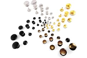 GREEN GRIZZLY 100 pcs. - Single Cap Rivets 4.5 6 7 9 11 15 mm Diameter Leather Craft Rapid Studs (Antique Brass, 6 mm - AKE)