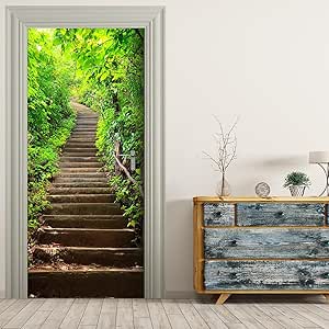 3D Türaufkleber Selbstklebend - Straßenbahn Design 77x200 Cm, PVC Fototapete Für Kinderzimmer & Wohnung