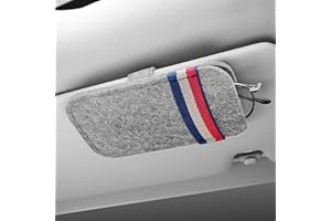 Flaconi Porte-Lunettes de Voiture,Rangement Voiture,Gadget Voiture,Porte Lunettes pour Visière de Voiture,Clips de Lunettes pour Pare-Soleil de Voiture,étui à Lunettes de Soleil pour Voiture(Gris)