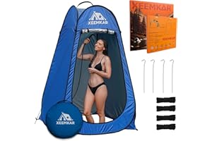 XEEMKAR | Tienda Ducha Camping y Cambiador portátil Tipo Pop-up – baño Privado Plegable Ideal para Playa, Camper, jardín o Pesca – Cabina Ducha Exterior con Bolsa/Mochila de Transporte