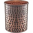Monarch Abode 19677 Metal Hand Hammered Caddy Kitchen Interior Organizer For Utensils Crock For Cooking Utensils - Multipurpose Large Utensil Holder Antique Copper Finish - Copper Kitchen Tool Holder