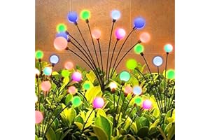 CARASTEK Solarlampen für Außen Garten, 4 Stück 10LED Glühwürmchen Solarleuchten Außen Beleuchtung Glühwürmchen Licht IP65 Wasserdicht Solarleuchten Weihnachtsdeko Für Fußweg Yard Patio Walkway Decor (RGB)