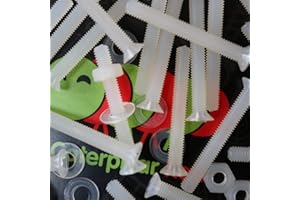 CATERPILLAR RED 50 x tête fraisée en nylon, vis de machine en plastique pour traverse, M3 x 25mm, boulons, écrous et rondelles