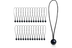 HOLESTO Gumki napinające z kulką, 28 sztuk, napinacze gumowe 15 cm, napinacz do plandek z kulką, ekspandery – bardzo wytrzymałe gumki napinające, idealnie nadają się jako mocowanie plandek, napinaczy namiotu,