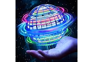 Flying Orb Ball Toys, Boomerang Ball, 360°Rotating Hand Controlled Hover Ball with LED Lights, UFO Smart Sensor Flying Ball, 