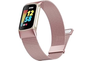 Songsier Cinturino per Fitbit Charge 5 / Fitbit Charge 6, Cinturino di ricambio regolabile in metallo in acciaio inossidabile per Fitbit Charge 5, Fitbit Charge 6 Activity Tracker Donna Uomo