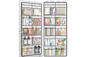 GBLAVM Organizador Armario,Organizador Colgante con 10 Bolsillos Grandes,4 Ganchos, Organizador Puerta Colgante para Puerta,habitación de los niños,baño