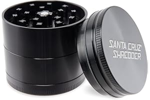 Santa Cruz Shredder Molinillo de hierbas y especias fabricado en Estados Unidos (grande (2.7 pulgadas), negro)