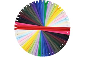 DOITEM 24pcs 20cm Cerniere a Spirale in Nylon Multicolore per Cucito e Artigianato 24 Colori