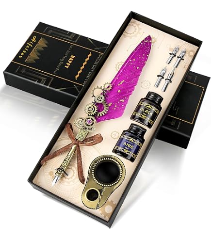 Feather Dip Pen 0 5mm Penna Da Scrittura Vintage Set Calligrafia Quill Feather Pen Set Ink
