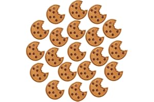 BIMHAYUU Aufnäher Krümelchen Aufnäher Zum Aufbügeln 20 Stück Cookies Kekse Bestickter Stoffaufkleber Dekorativer Keksaufnäher Patch Gesticktes Etikett Gebügeltes Gesticktes Abzeichen (20 STK)