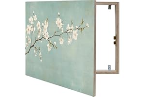 LA FABRICA DEL CUADRO Lafabricadelcuadro® Tapa Contador de Luz Decorativo de Madera– Colgador de Llaves de Pared– Disponible en 40 Diseños y 2 Tamaños (Cub FC 126, 46X32 cm)