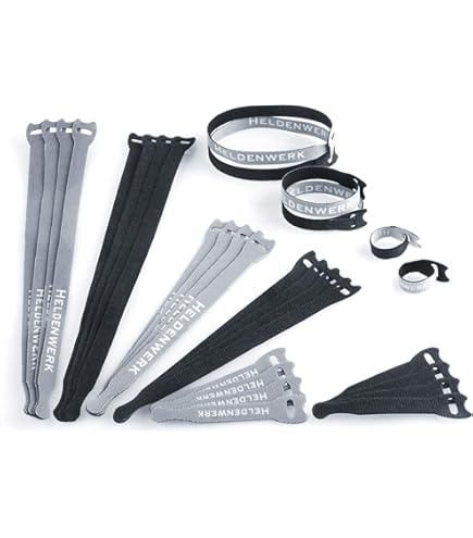 Rhimooay 100 stuks verstelbare klittenbandkabelbinders in 3 verschillende lengtes, 200 mm/150 m/120 mm, herbruikbare klittenbandkabelbinders, kabelbinders met klittenband
