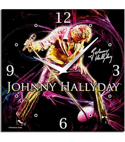 Horloge Ronde Néon Johnny Hallyday – Rouge – STC – Neuve Sous Blister