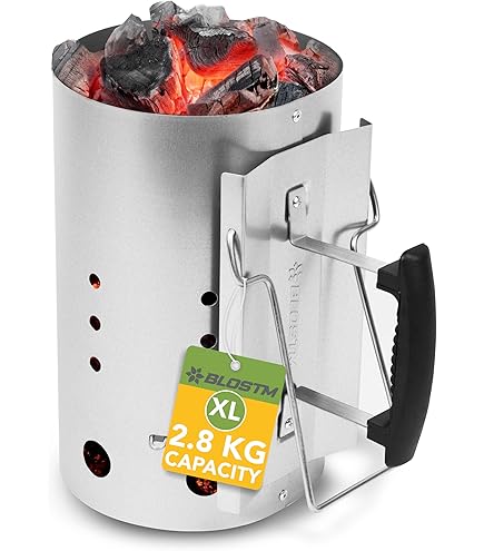 Accenditore Barbecue Eglemmek - Ciminiera Per Carbone Con Manico Legno