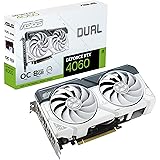 ASUS DUAL NVIDIA GeForce RTX 4060 OC Edition White Scheda Grafica, 8 GB GDDR6 128-bit 17 Gbps PCIE 4.0, GPU Tweak III, DUAL-R