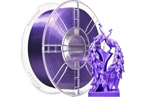 iBOSS PLA Plus (PLA+) Filament d'imprimante 3D en soie brillante 1,75 mm, précision dimensionnelle +/- 0,02 mm, bobine de 1 kg (2,2 lbs) Filament d'impression 3D pour imprimante 3D, Silk Violet