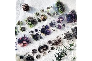 ARPAPER Washi Tape Scrapbooking Kit 3 Rotoli Fiori PET Adesivi Scrapbook Stickers Tape Nastro Adesivo Decorativo per Bullet Journal, Album Fai da Te,Journaling，Diario Proiettile, Artigianato