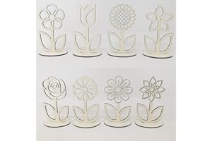 WOODLAND MAIL Holzblumen zum Bemalen