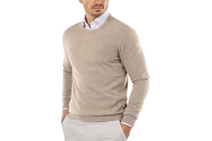COOFANDY Herren Pullover mit Rundhalsausschnitt Strickpullover Feinstrick Winterpullover Sweater Männer