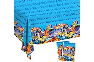 Ainvliya 2Pcs Party Table Cloth 137x183cm, Happy Birthday Party Disposable Tablecloths Blue Dining Table Cover Decorations Rectangle Plastic Tablecloths for Baby Shower Home Picnics Party Supplies