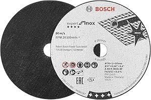Bosch Accessories 5 pièces Disque à tronçonner Expert for Inox de (pour acier inoxydable, Ø 76 mm, alésage Ø 10 mm, accessoire pour meuleuse angulaire sans fil)