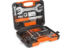 VonHaus Kit d'Outils de Vélo 35 Pièces – Kit de Réparation de Vélo Portable, Outils pour Vélo de Route, Électrique et VTT avec Étui de Transport – Convient pour la Réparation Professionnelle de Vélos