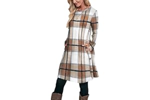 Aokosor Jumper Dress for Women Long Sleeve Dress Ladies Button Tunic Dress with Pockets