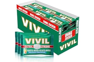 ‎VIVIL VIVIL Extra Strong Eukalyptus-Menthol, 26 x 3er Pack, extra starke Pastillen mit Eukalyptusgeschmack, zuckerfrei & vegan, 78 x 25g
