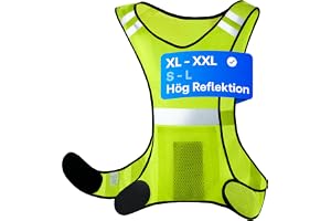 Reflekterande Löparväst - Hög Synlighet Löparväst för Män och Kvinnor - Lätt och Bekväm - Perfekt för Nattlöpning och Cykling