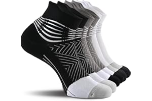 IRAMY Calze Compressione Graduata Donna Calzini da Corsa Supporto Alla Caviglia Calze Running Compressione Coolmax Assorbente Sportive con Cuscino per Plantar Fasciite