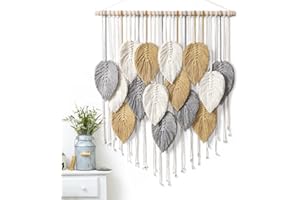 Weldomcor Arazzo da parete in macramè, grande, in tessuto, per camera da letto, soggiorno, 60 cm