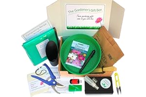 ALINA Garden Gift Box Set - Packed Full with 12 Useful Gifts for The Gardener You Love, Wrapped in a Sturdy Posting Box with a Ribbon. Great Present idea for Father Mother Daughter Son Him or Her