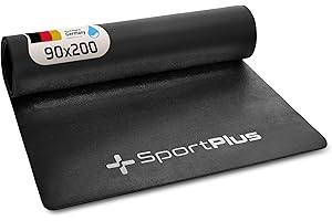 ‎SPORTPLUS SportPlus Bodenschutzmatte Fitness | 4 Größen – rutschfeste Unterlage für Sportgeräte wie Ergometer, Heimtrainer, Rudergerät, Laufband – schadstoffgeprüft, auch für Yoga & Gymnastik